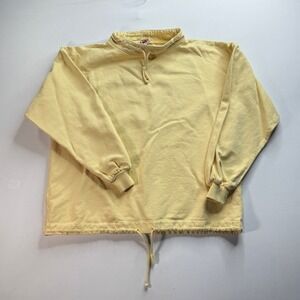Vintage WEK Sweatshirt Unisex Size 1 Pale Yellow Drawstring Neck Waist Soft